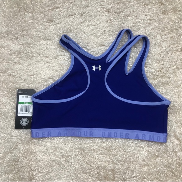 Under Armour Sports Bra Navy Blue Workout Bra - Picture 2 of 3